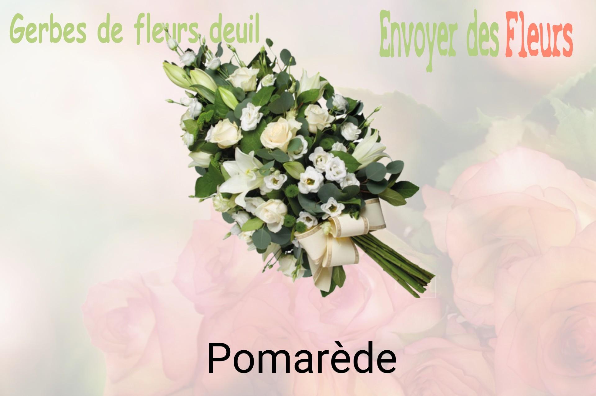 Gerbe de fleurs de deuil livrée à Pomarède
